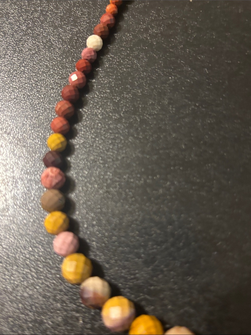 Jay King Multicolor Faceted Stone Bead Necklace - Yellow, Brown & Coral Earth - Picture 5 of 14